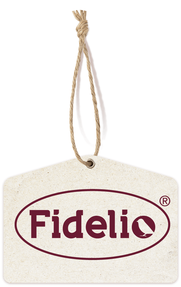 Hangtag mit Fidelio-Logo
